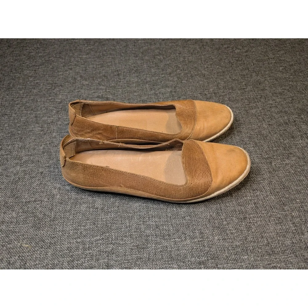 Olukai Women's Lino Brown Leather Slip-on Loafer Shoes Flats Size 11 W